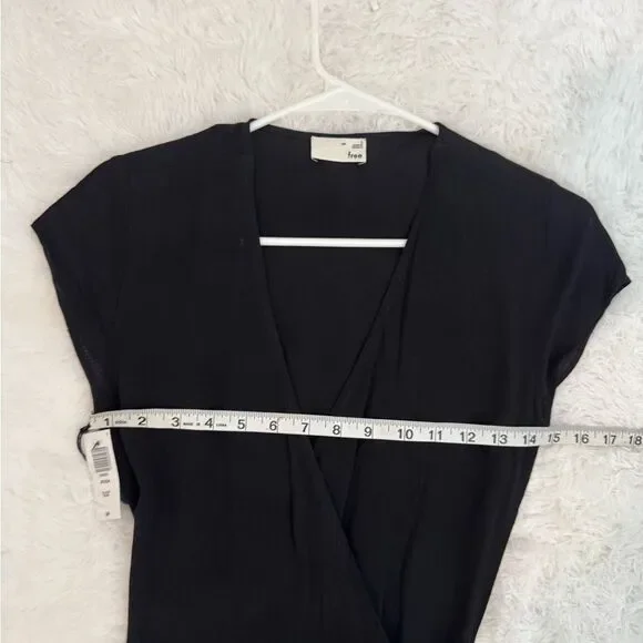 Aritzia Wilfred Free Jessa True Black Maxi Wrap Dress Size S NWT - Picture 7 of 9